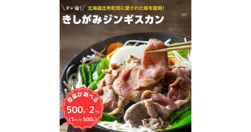 【ふるさと納税】きしがみジンギスカン 500g 味付けジンギスカン 羊肉 ジンギスカン 焼肉 きしジン ラム肉 うま味調味料不使用 北海道 比布町 BBQ バーベキュー 冷凍 送料無料