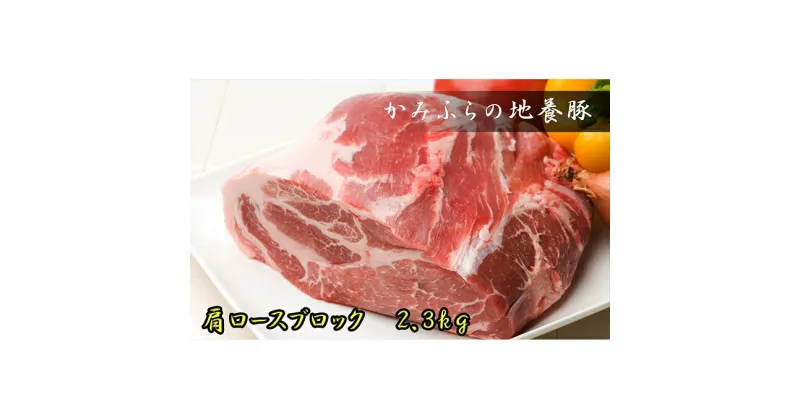 【ふるさと納税】かみふらのポーク【地養豚】肩ロースブロック2.3kg　お肉・牛肉・ロース