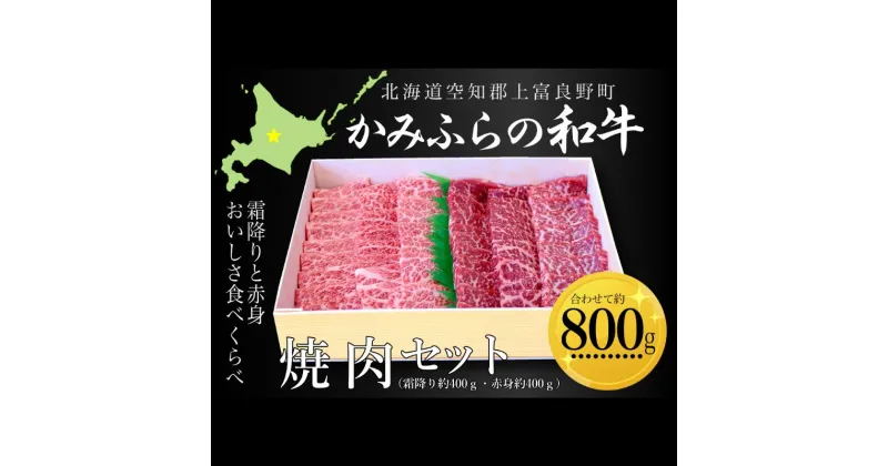 【ふるさと納税】かみふらの和牛焼肉セット（霜降・赤身）計800g（霜降約400g・赤身約400g） 牛肉 国産 和牛 霜降り 赤身 焼肉 焼き肉 BBQ