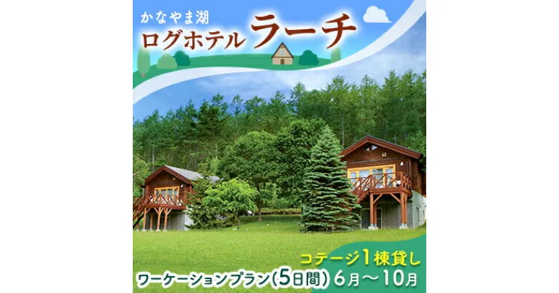 【ふるさと納税】コテージ1棟貸し・ワーケーションプラン★5日間★（2～5名利用）夏季 かなやま湖 ペア 宿泊券 旅行 ホテル ログハウス BBQ可能 団体 1泊 貸切 湖畔 北海道 キャンプ　ペア 宿泊券 旅行 ホテル ログハウス 団体 5泊 ワーケーション 貸切 湖畔