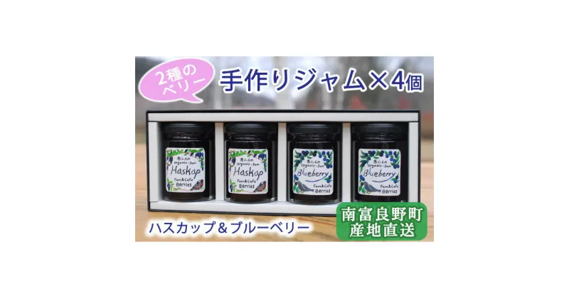 【ふるさと納税】2種のベリー【ハスカップ＆ブルーベリー】手作りジャムセット 各2個 北海道 南富良野町 ジャム ベリー ハスカップ ブルーベリー ソース　南富良野町