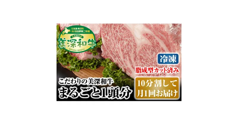 【ふるさと納税】北海道 こだわりの美深和牛1頭分（冷凍）10分割して月1回お届け　定期便・お肉・牛肉・サーロイン・焼肉・バーベキュー