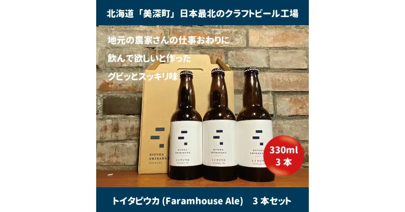 【ふるさと納税】美深のクラフトビール　定番その3の3本セット【北海道美深町】　 お酒 地ビール アルコール アルコール飲料 家飲み 宅飲み 飲み会 晩酌 北海道ビール 飲み物 ご当地ビール 　お届け：2023年9月末から順次出荷