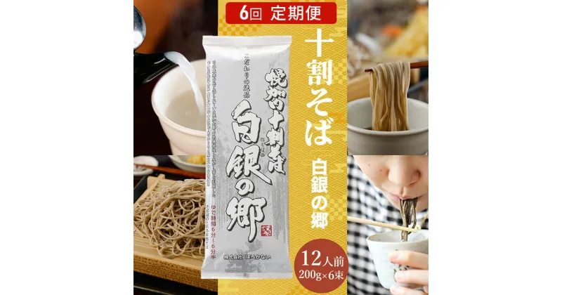 【ふるさと納税】【2ヵ月に1回 計6回お届け】北海道幌加内そば「白銀の郷」 十割そば 200g×6束(12人前)　定期便