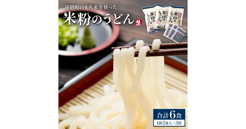 【ふるさと納税】最北のこめどころ遠別「米粉のうどん」(1袋2食入×3袋セット)※タレ付　麺 米粉麺 米粉 ヌードル うどん ざるうどん 米粉うどん もちもち ふるさと 北海道 遠別町