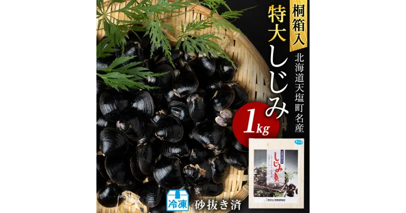 【ふるさと納税】しじみ 冷凍 天塩町名産 冷凍しじみ「特大貝桐箱入り」1kg＜北るもい漁業協同組合 天塩支所＞ ふるさと納税 北海道 夏ギフト