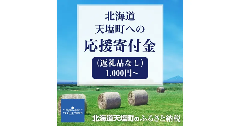 【ふるさと納税】応援寄付金 北海道 天塩町 ※楽天限定※ 【返礼品なし】寄付のみ ふるさと納税 北海道