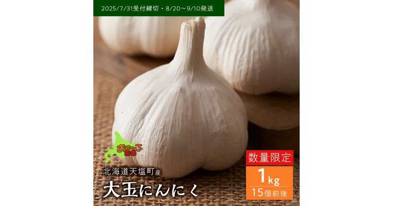 【ふるさと納税】2025年分予約開始★北海道産大玉にんにく1kg《おのっぷ農園》 ふるさと納税 北海道