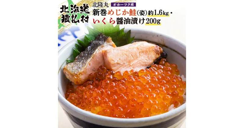 【ふるさと納税】北隆丸 新巻めじか鮭（姿）約1.6kg・いくら醤油漬け200gセット オホーツク産【16005】