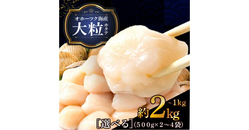 【ふるさと納税】 ほたて 貝柱 大粒 選べる2パック～4パック 冷凍 1パック500g(20〜25粒前後) お取り寄せ 刺身 《横田水産》北海道ホタテ ホタテ 刺身用 ほたて 帆立 貝柱 冷凍 刺身 オホーツク 海鮮 食品 通販 返礼品 ふるさと納税 北海道 浜頓別 贈答品 贈り物 おせち