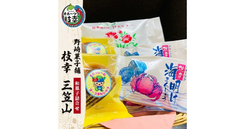 【ふるさと納税】老舗 野崎菓子店の和菓子詰合せ「枝幸 三笠山」　お菓子・詰合せ・和菓子・まんじゅう・饅頭・お菓子・和菓子・もなか・最中