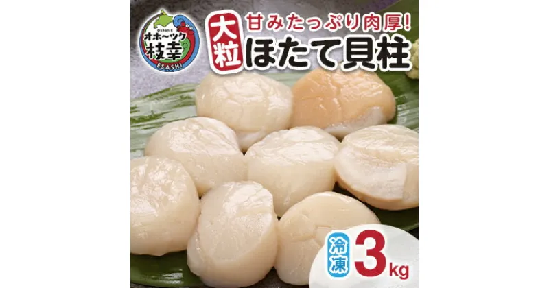 【ふるさと納税】【枝幸ほたて】甘みたっぷり肉厚！大粒冷凍ほたて貝柱3kg 山武水産　魚貝類・帆立・ホタテ