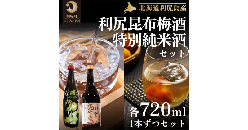 【ふるさと納税】日本酒 金賞受賞 梅酒 北海道 麗峰の雫 特別純米酒 720ml×1本 利尻昆布梅酒 720ml×1本 飲み比べセット お酒 酒 利尻昆布梅酒 飲み比べ セット 辛口 アルコール 　【 利尻町 】