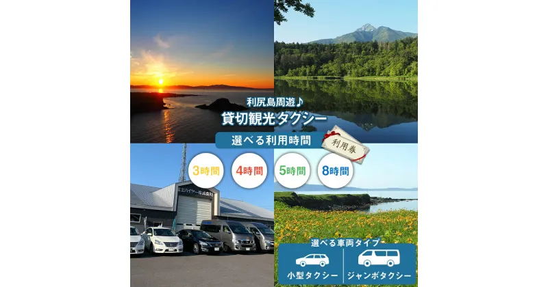 【ふるさと納税】利尻島周遊♪貸切観光タクシー フリー利用券 選べる車両タイプ・利用時間 ジャンボタクシー 小型タクシータクシー 利用券 タクシーチケット 観光タクシー ツアー タクシーツアー 体験 北海道ふるさと納税 利尻富士 ふるさと納税 北海道