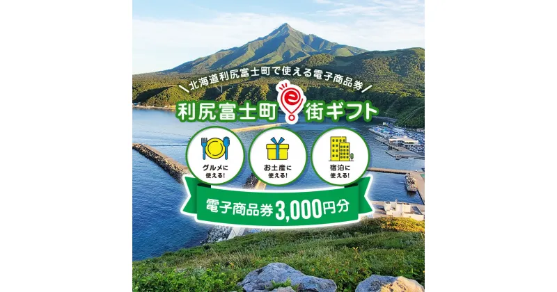 【ふるさと納税】利尻富士町e街ギフト　3,000円分