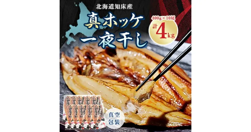 【ふるさと納税】【2024年6月から順次発送】知床産真ホッケ一夜干し400g×10尾セット　漁師の特製手作り干物【配送不可地域：離島・沖縄県】【1327500】