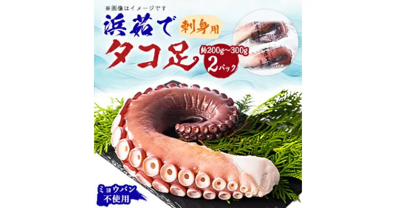 【ふるさと納税】浜茹で タコ足刺身用 約200g～300g(1本)×2パック 冷凍 ミョウバン不使用【現地加工品】【配送不可地域：離島・沖縄県】【1525867】