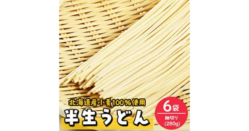 【ふるさと納税】半生うどん(細切り)280g×6袋【配送不可地域：離島・沖縄県】【1291543】