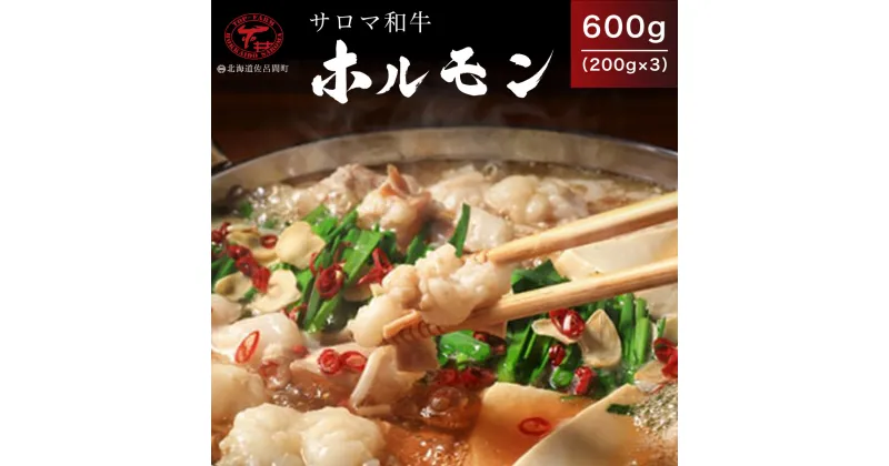 【ふるさと納税】サロマ和牛 ホルモン 600g（200g×3） 【 ふるさと納税 人気 おすすめ ランキング 肉 牛肉 牛モツ 和牛 ブランド牛 牛ホルモン サロマ和牛 美味しい 北海道 佐呂間町 送料無料 】 SRMD009