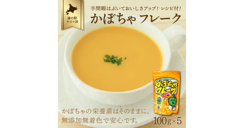 【ふるさと納税】手間暇はぶいておいしさアップ！レシピ付！ かぼちゃフレーク 100g×5 【 ふるさと納税 人気 おすすめ ランキング 野菜 いも 国産 かぼちゃ 南瓜 カボチャ フレーク 便利 美味しい 北海道 佐呂間町 送料無料 】 SRMI003