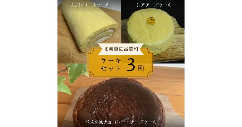 【ふるさと納税】3種のケーキセット 【 ふるさと納税 人気 おすすめ ランキング 菓子 洋菓子ロールケーキ スフレロールケーキ レアチーズケーキ チョコチーズケーキ 北海道 佐呂間町 送料無料 】 SRMJ096