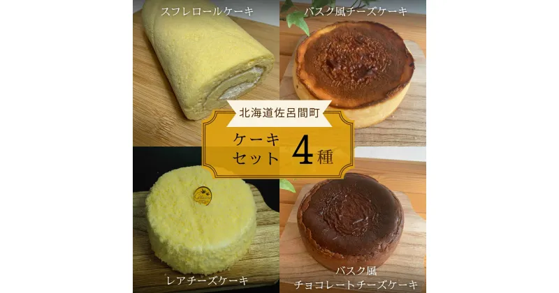 【ふるさと納税】4種のケーキセット 【 ふるさと納税 人気 おすすめ ランキング ロールケーキ スフレロールケーキ レアチーズケーキ チョコチーズケーキ チーズケーキ 北海道 佐呂間町 送料無料 】 SRMJ106