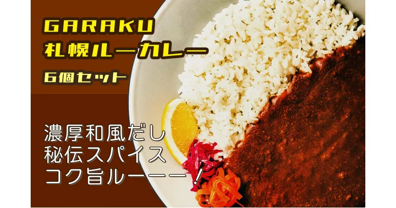 【ふるさと納税】【北海道で大行列のできる人気スープカレー店】GARAKUルーカレー6個セット