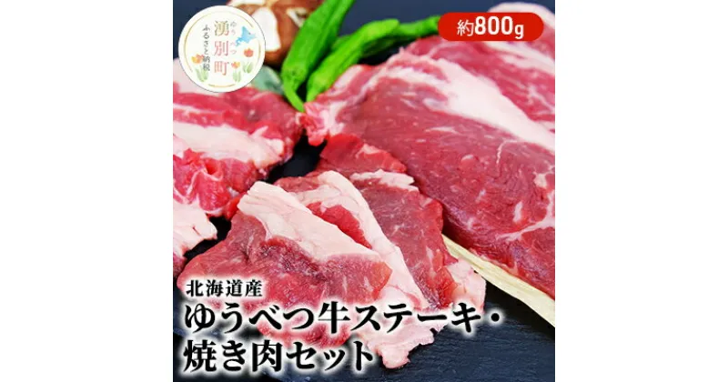 【ふるさと納税】北海道産 ゆうべつ牛 ステーキ・焼き肉セット B 約800g 赤身 牛肉 冷凍 湧別牛 冷凍 国産 遺伝子 オホーツク　お肉・牛肉・ステーキ・焼肉・バーベキュー