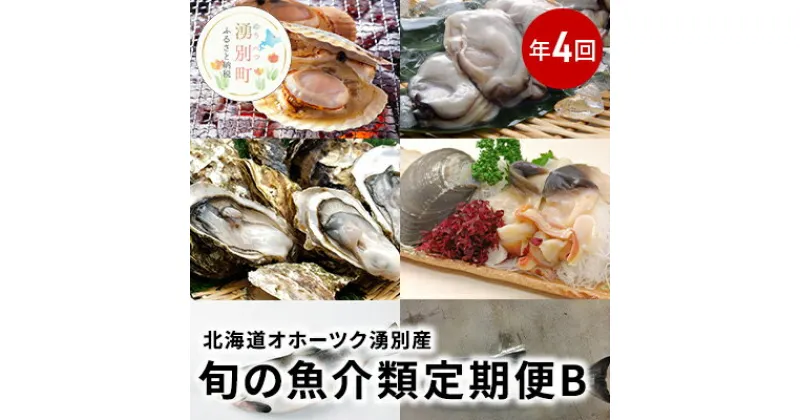 【ふるさと納税】【国内消費拡大求む】北海道オホーツク湧別産　旬の魚介類　定期便B　定期便・ 魚貝類 生牡蠣 かき 帆立