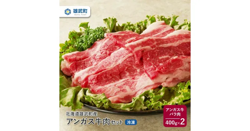 【ふるさと納税】北海道産 牛肉 アンガス牛 冷凍 バラ 400g × 2 国産 バラ肉 焼き肉 北海道 取り寄せ ふるさと納税 雄武 雄武町【0911501】