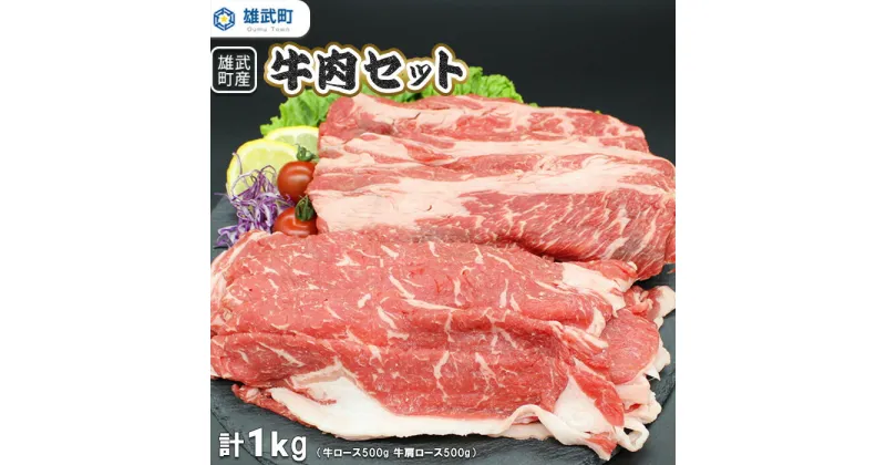 【ふるさと納税】北海道産 牛肉 冷凍 1kg セット ローススライス 500g ロース 肩ロース スライス 500g 国産 北海道 取り寄せ ふるさと納税 雄武 雄武町【0911801】