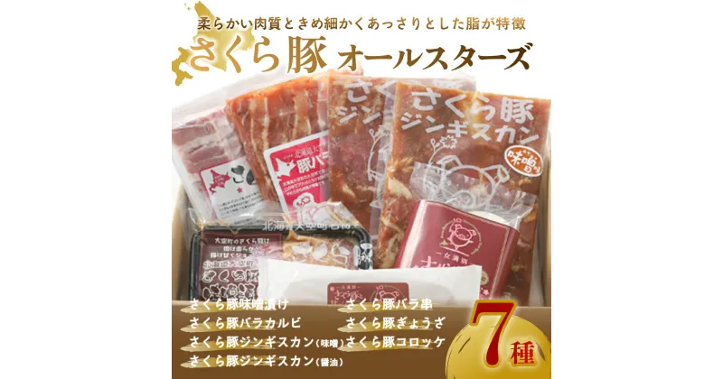 【ふるさと納税】 さくら豚オールスターズ ふるさと納税 豚肉 肉 加工品 カルビ ジンギスカン ぎょうざ 餃子 コロッケ 国産 北海道 大空町 送料無料 OSA009