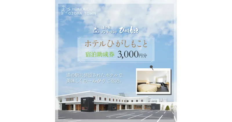 【ふるさと納税】 ホテルひがしもこと 宿泊助成券(3,000円分) ふるさと納税 宿泊助成券 宿泊 チケット 観光 旅行 温泉 北海道 大空町 送料無料 OSV001