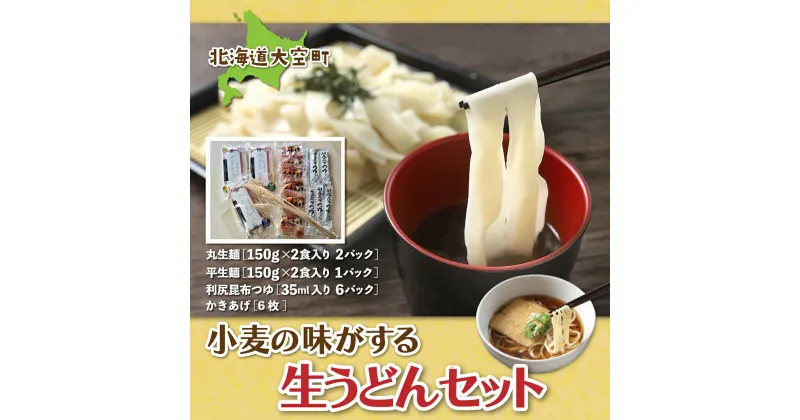 【ふるさと納税】 「小麦の味がする」生うどんセット150g2食入り3パック ふるさと納税 うどん ウドン 饂飩 セット つゆ かき揚げ 麺 北海道 大空町 送料無料 OSR002