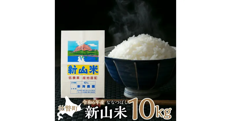 【ふるさと納税】【令和6年産 新米】新山米（ななつぼし）約10kg 【 ふるさと納税 人気 おすすめ ランキング 北海道 壮瞥 新米 米 白米 ななつぼし 甘い 贈り物 贈物 贈答 ギフト セット 北海道 壮瞥町 送料無料 】 SBTC006