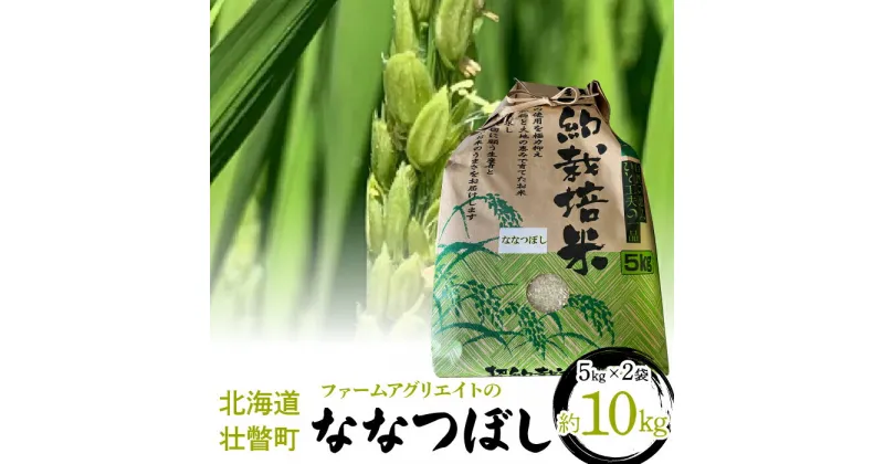 【ふるさと納税】【新米】令和6年産米 ファームアグリエイトのななつぼし　約5kg×2袋　計10kg 】 ふるさと納税 人気 おすすめ ランキング 北海道 新米 米 白米 特Aランク ななつぼし 甘い 贈り物 贈答 ギフト 大容量 セット 北海道 壮瞥町 送料無料 SBTB011