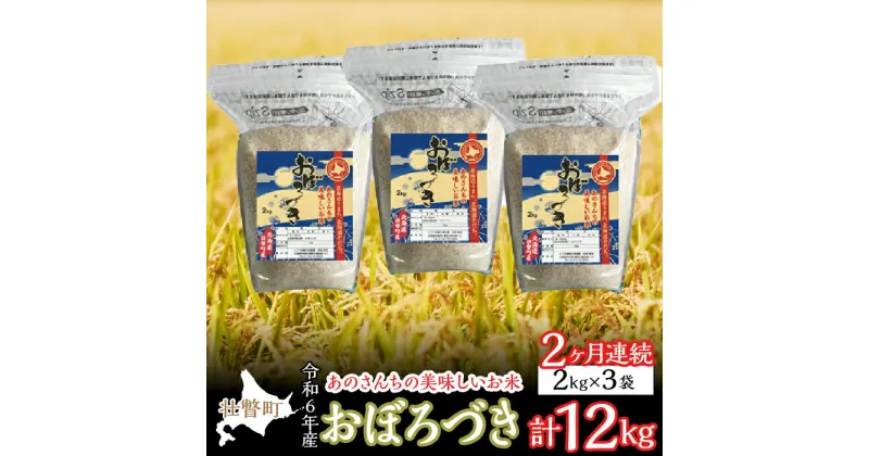 【ふるさと納税】◎令和6年産米 新米 2024年10月上旬よりお届け◎あのさんちの美味しいお米 おぼろづき 精米6kg 2ヶ月連続お届け ふるさと納税 人気 おすすめ ランキング 米 こめ 精米 白米 ご飯 ごはん おぼろづき 定期便 北海道 壮瞥町 送料無料 SBTL008