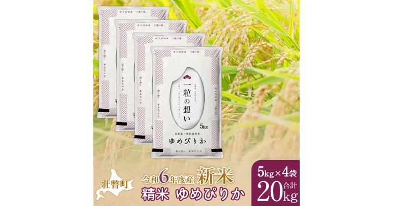 【ふるさと納税】【新米】【令和6年産米】北海道壮瞥産 ゆめぴりか 5kg×4袋 米 北海道米 ゆめぴりか 【 ふるさと納税 人気 おすすめ ランキング 新米 米 お米 コメ こめ ゆめぴりか 精米 白米 ごはん ご飯 壮瞥産 北海道 壮瞥町 送料無料 】 SBTE044