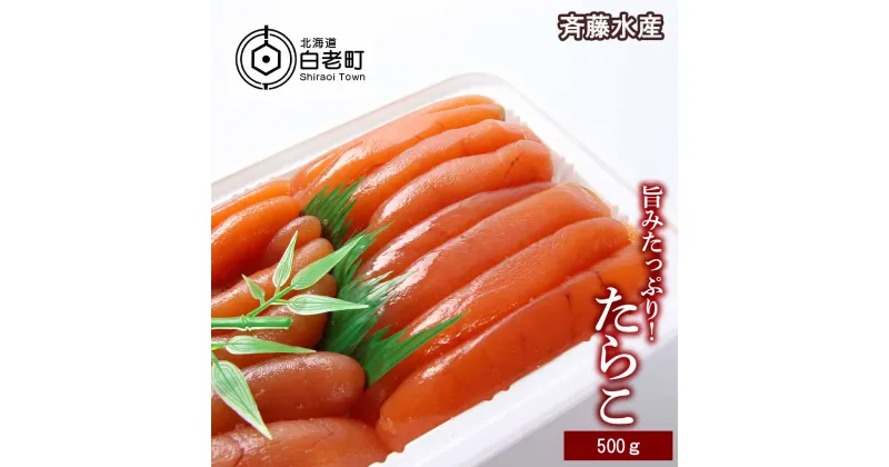 【ふるさと納税】 旨みたっぷり！たらこ500g 【斉藤水産】 たらこ タラコ 魚卵 海産物 北海道ふるさと納税 白老 ふるさと納税 北海道