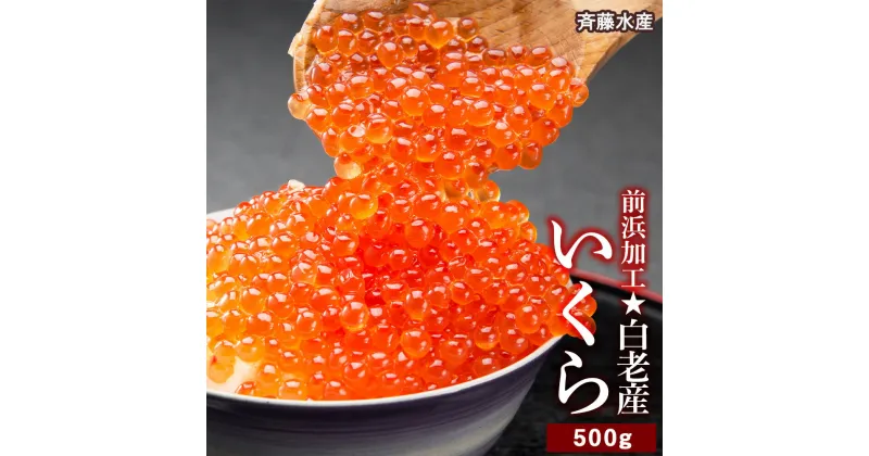 【ふるさと納税】 いくら 北海道 白老産 前浜加工 500g ＜斉藤水産＞いくら イクラ 魚卵 海産物 北海道ふるさと納税 白老 ふるさと納税 北海道 おせち