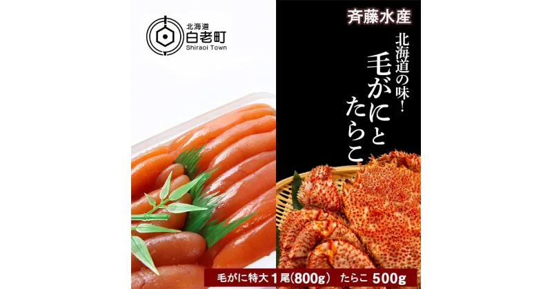 【ふるさと納税】 北海道の味！毛がにとたらこのセット＜斉藤水産＞ たらこ タラコ 魚卵 毛がに 毛ガニ 毛蟹 ケガニ 毛かに 毛カニ 蟹 カニ 北海道ふるさと納税 白老 ふるさと納税 北海道