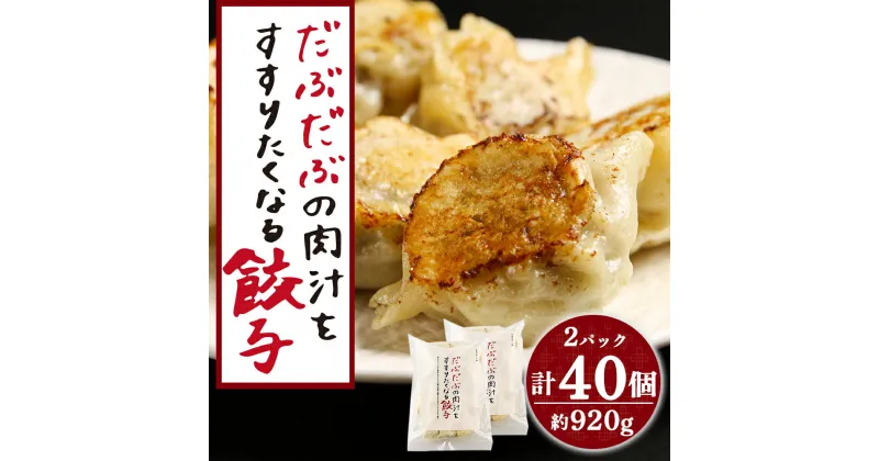 【ふるさと納税】 だぶだぶの肉汁をすすりたくなる餃子 40個（20個入×2パック）餃子 肉料理 ぎょうざ ギョウザ 惣菜 北海道ふるさと納税 白老 ふるさと納税 北海道 夏ギフト