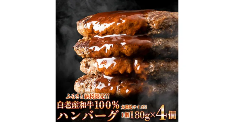 【ふるさと納税】 無添加 白老産和牛100% ハンバーグ 4個セット和牛 牛肉 加工肉 ハンバーグ 肉料理 惣菜 北海道ふるさと納税 白老 ふるさと納税 北海道 クリスマス