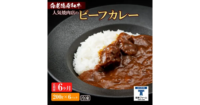 【ふるさと納税】定期便 6カ月 和牛 ビーフカレー 6個セット＜徳寿＞ 200g×6袋白老牛 牛肉 黒毛和牛 ビーフカレー カレー 北海道 惣菜 北海道ふるさと納税 白老 ふるさと納税 北海道