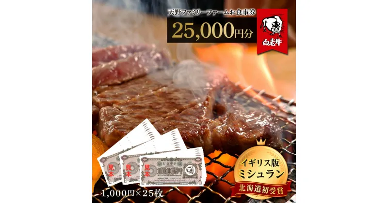 【ふるさと納税】お食事券 北海道 天野ファミリーファーム (25,000円分)【牧場直営・炭火焼肉レストラン】 BS051