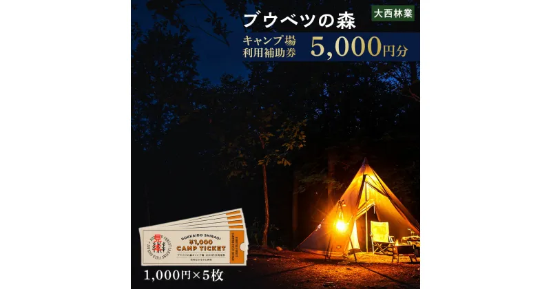 【ふるさと納税】キャンプ場 利用補助券 ブウベツの森 北海道 白老町 （5000円分）キャンプ場 レジャー アウトドア 施設 チケット 利用補助券 北海道ふるさと納税 白老 ふるさと納税 北海道 体験