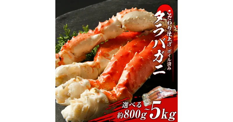 【ふるさと納税】タラバ 脚 ボイル済み 冷凍 シュリンク済み 選べる約800g～5kg 1肩～5肩セットたらばがに タラバガニ たらば蟹 たらばガニ タラバかに たらばカニ 蟹 カニボイルタラバ タラバ足 タラバ脚 北海道ふるさと納税 白老 ふるさと納税 北海道 おせち