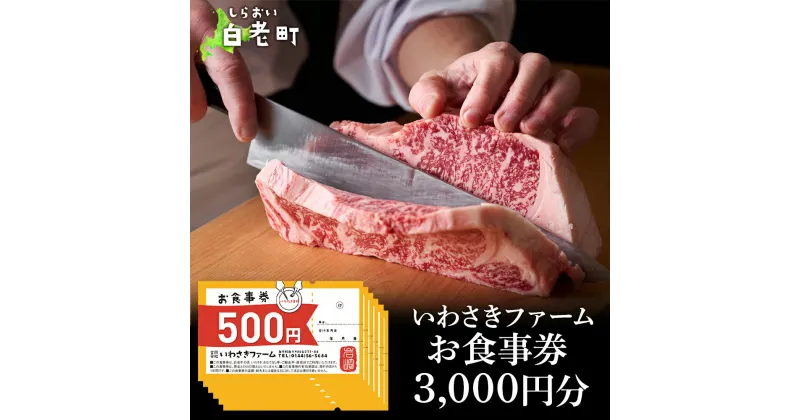 【ふるさと納税】いわさきファーム お食事券 3,000円分 レストラン ギフト 牛肉 白老牛 北海道 白老町 チケット北海道 白老町 レストラン お食事券 ハンバーグ ステーキ 焼肉 すき焼き しゃぶしゃぶ 北海道ふるさと納税 白老 ふるさと納税 北海道 体験 クリスマス