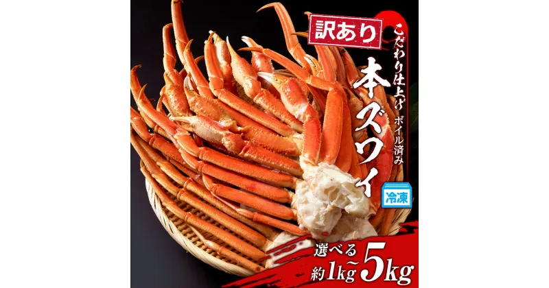 【ふるさと納税】訳あり 本ズワイ蟹脚 ボイル冷凍 選べる1kg～5kg（1kg 3〜5肩前後） ギフト プレゼント かに カニ 北海道 おせち BM166ずわいがに ズワイガニ ずわい蟹 ずわいガニ ズワイかに ずわいカニ 蟹 カニ ボイル ズワイ足 北海道ふるさと納税 白老 北海道