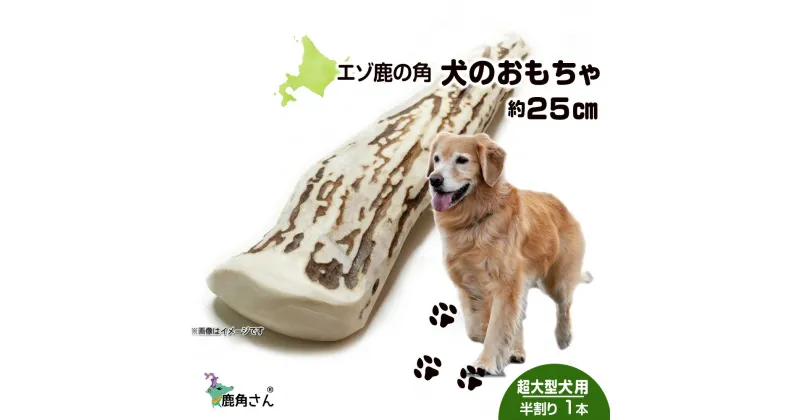 【ふるさと納税】鹿の角 エゾシカ 犬のおもちゃ 『鹿角さん』 超大型犬用　半割り　1本 CB039犬 ペット おもちゃ 鹿角 エゾシカ ドッグガム 北海道 北海道ふるさと納税 白老 ふるさと納税 北海道